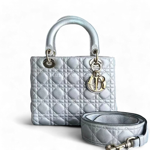 Kovancy Lady Medium - Cuir de veau grainé, accessoires métalliques argentés et dorés