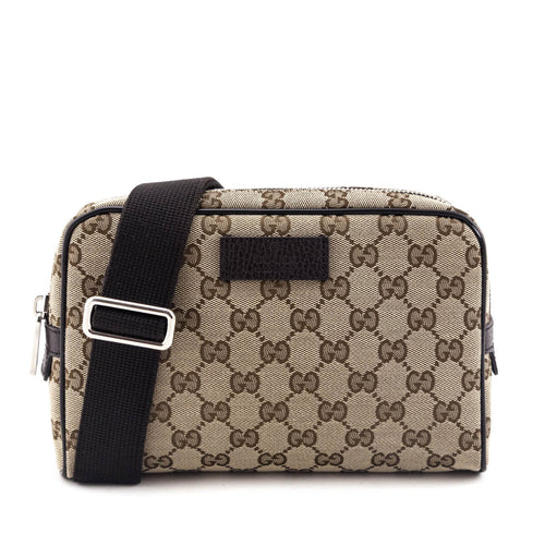 Kovancy Beige GG Canvas Belt Bag