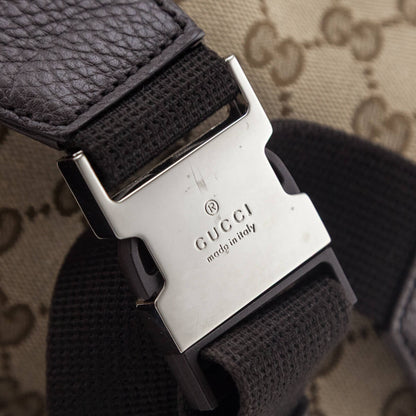 Beige Canvas Belt Bag