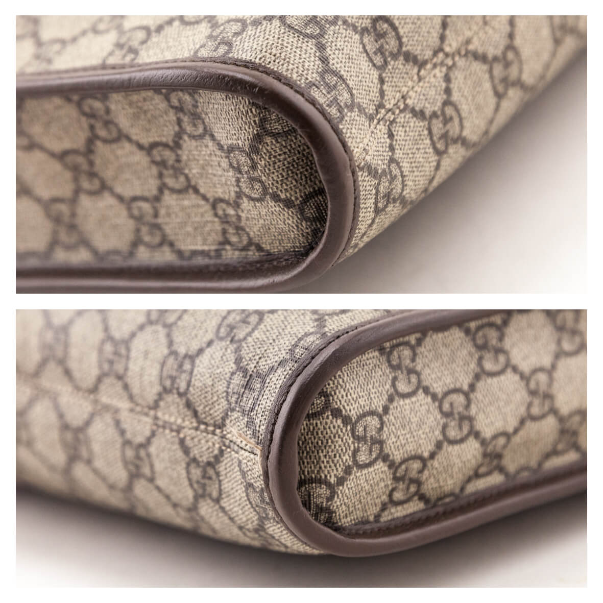 Kovancy Beige GG Supreme Monogram Large Rajah Chain Tote