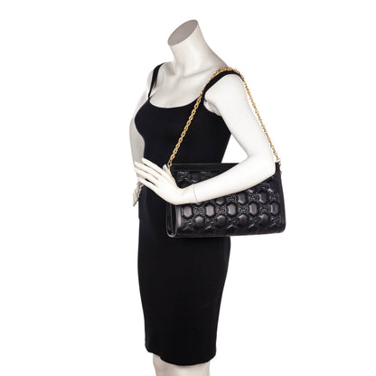 Black Calfskin Matelasse