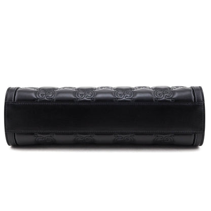Black Calfskin Matelasse