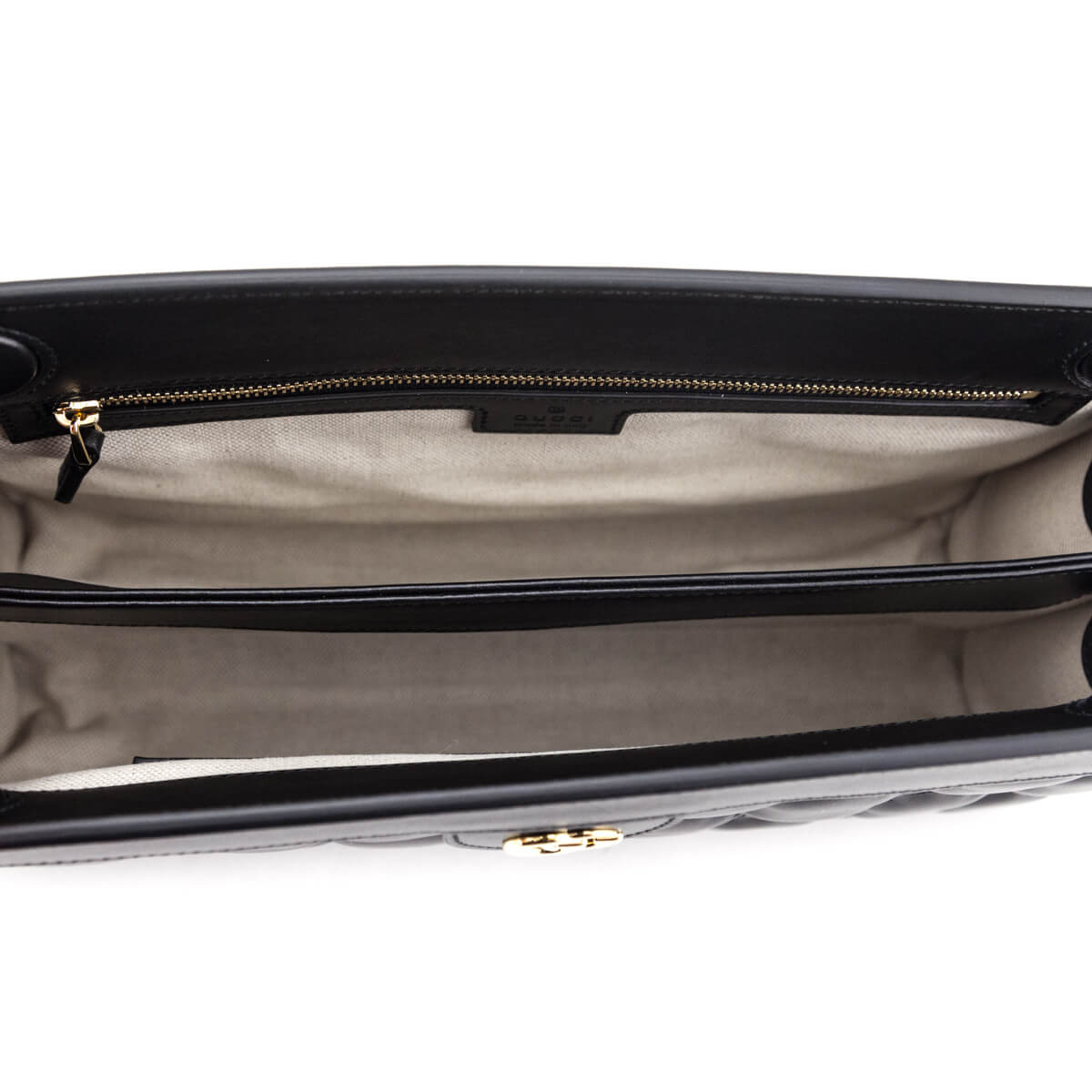 Kovancy Black Calfskin GG Matelasse Medium Slim Chain Shoulder Bag