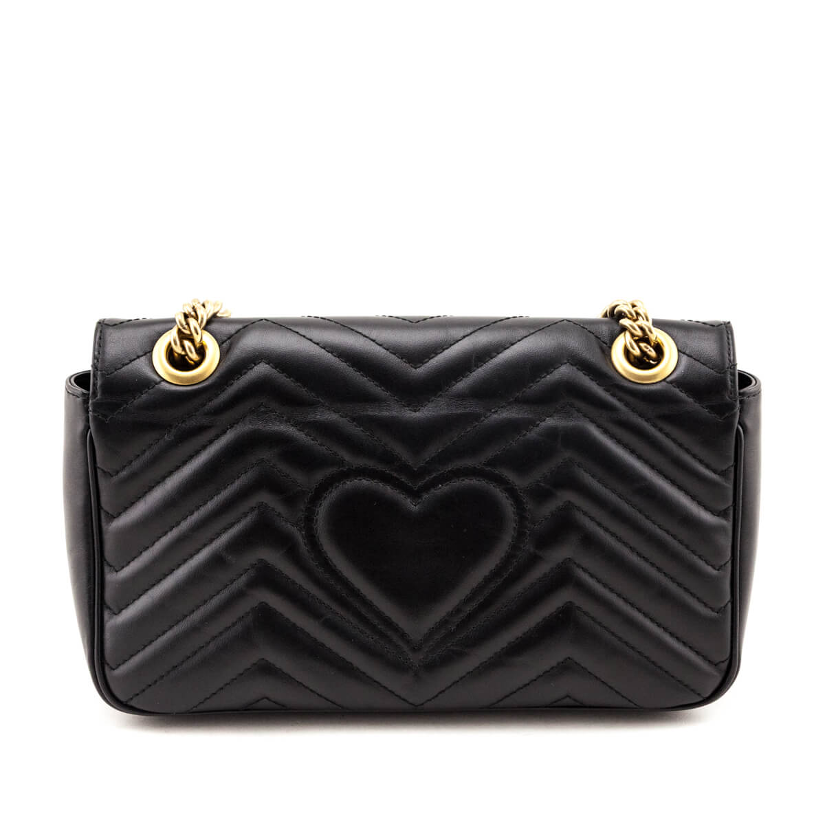 Kovancy Black Calfskin Matelasse Small GG Marmont Shoulder Bag