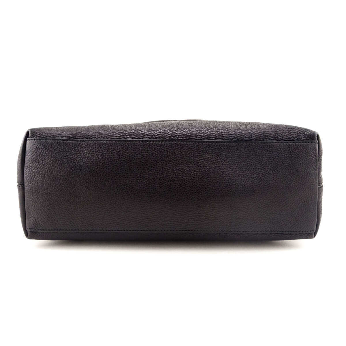 Kovancy Black Pebbled Calfskin Medium Soho Chain Shoulder Bag