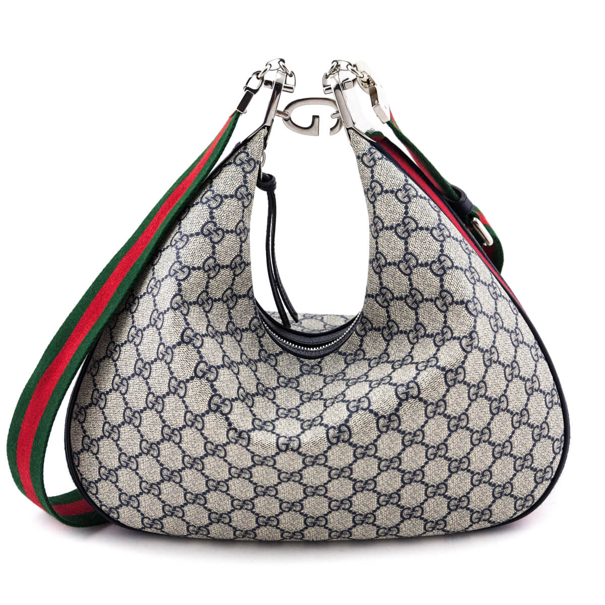Kovancy Blue & Beige GG Supreme Large Attache Bag