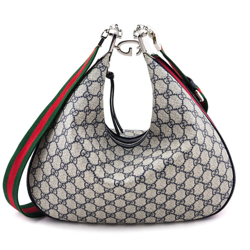 Kovancy Blue & Beige GG Supreme Large Attache Bag
