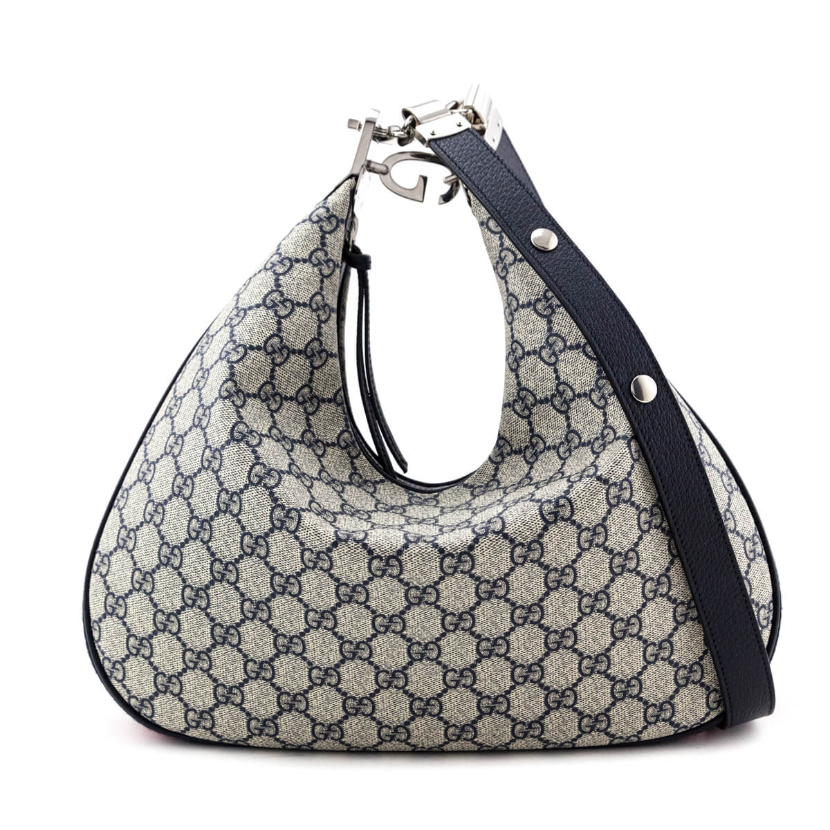 Kovancy Blue & Beige GG Supreme Large Attache Bag