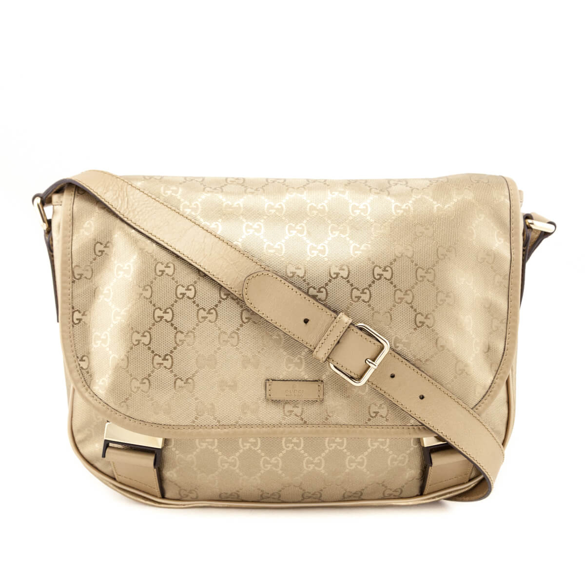Kovancy Gold Imprime Monogram Messenger Bag