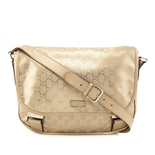 Kovancy Gold Imprime Monogram Messenger Bag