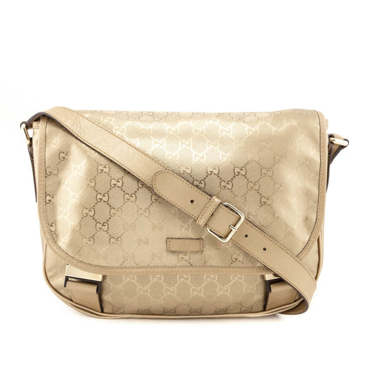 Kovancy Gold Imprime Monogram Messenger Bag