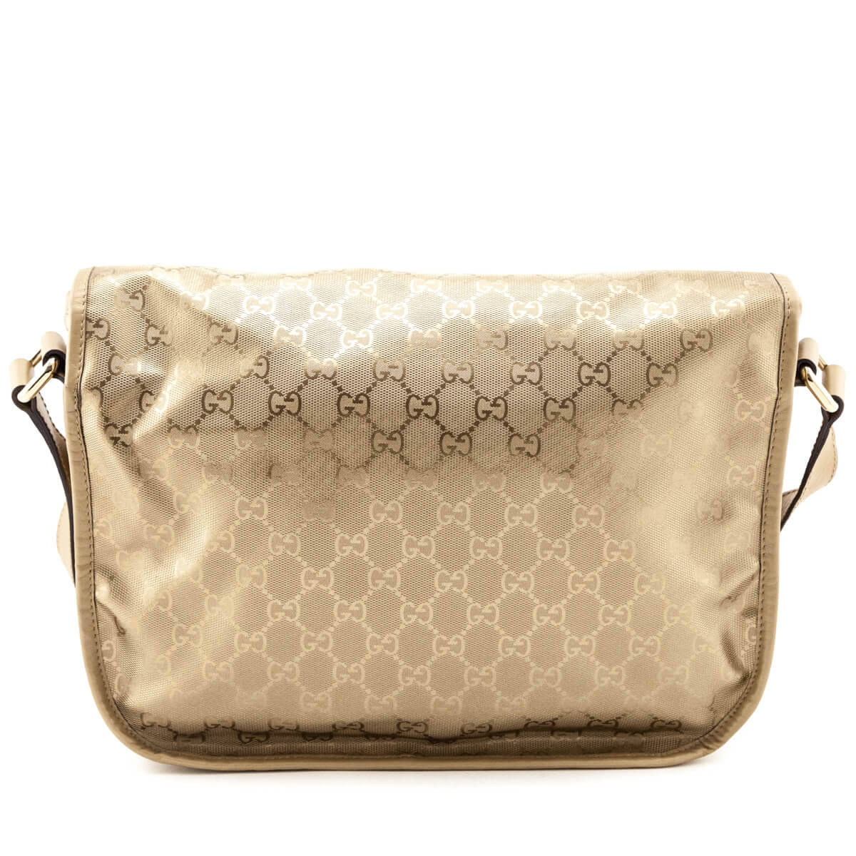 Kovancy Gold Imprime Monogram Messenger Bag