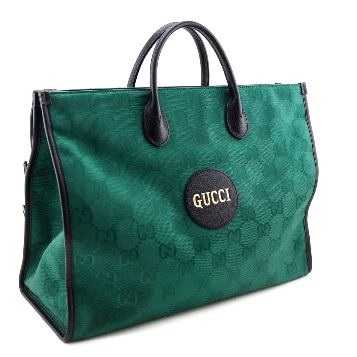 Kovancy Green Econyl Nylon Monogram Large Off The Grid Tote Bag