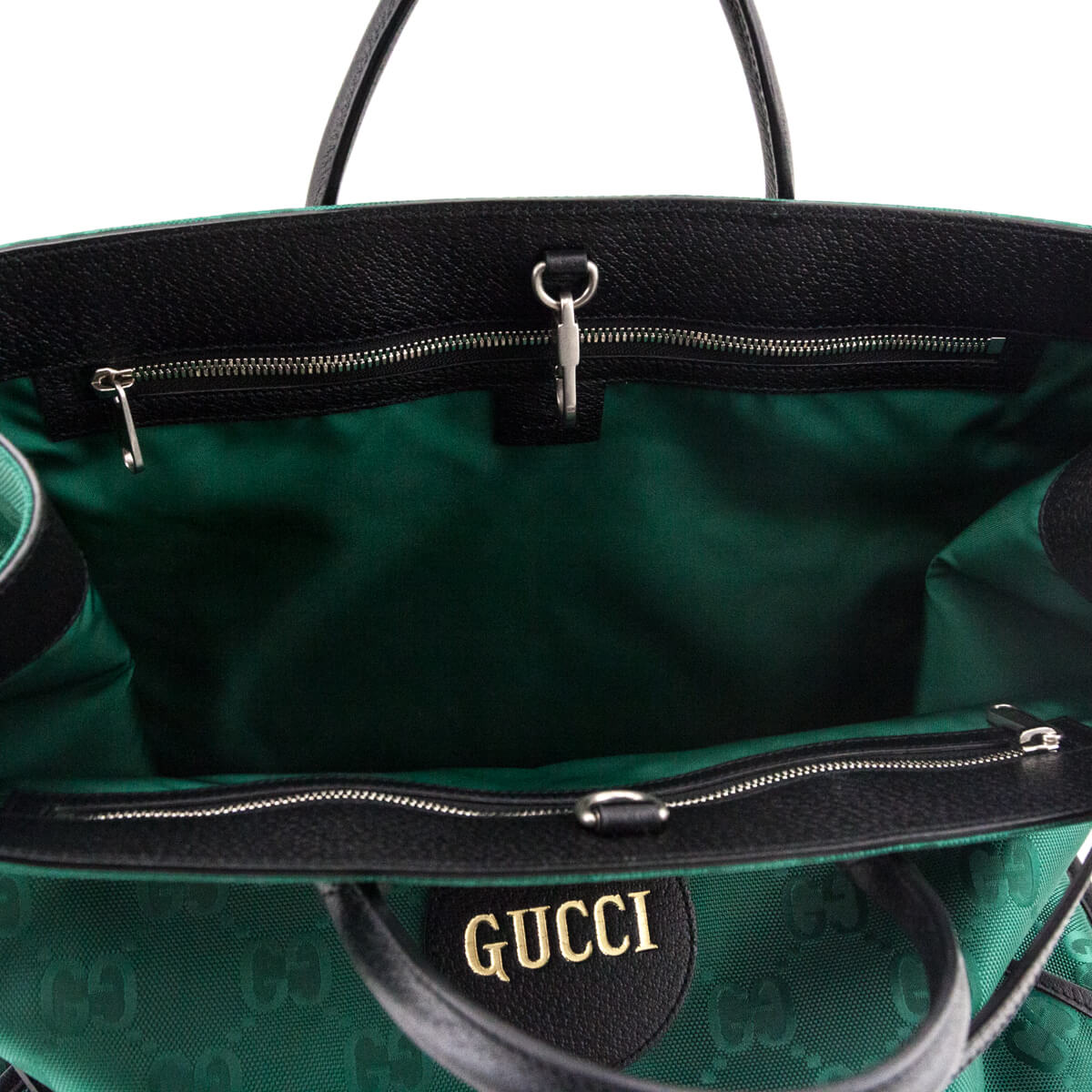 Kovancy Green Econyl Nylon Monogram Large Off The Grid Tote Bag