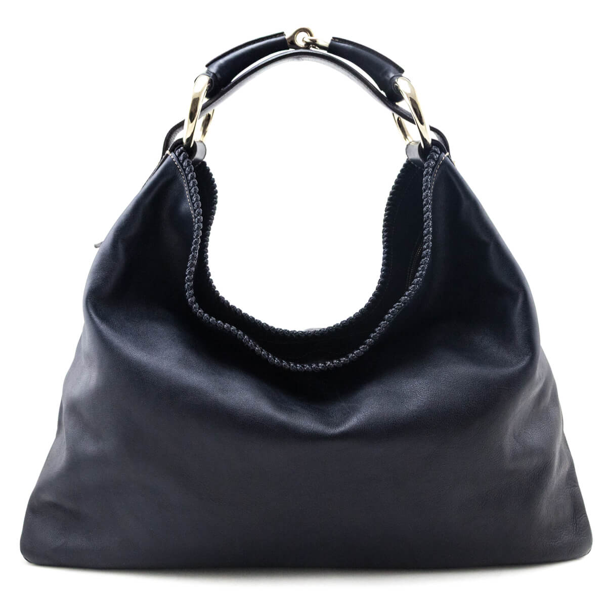 Kovancy Navy Horsebit Large Hobo