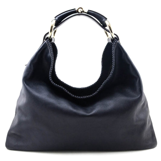 Kovancy Navy Horsebit Large Hobo