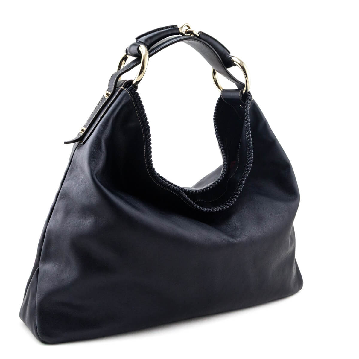 Kovancy Navy Horsebit Large Hobo
