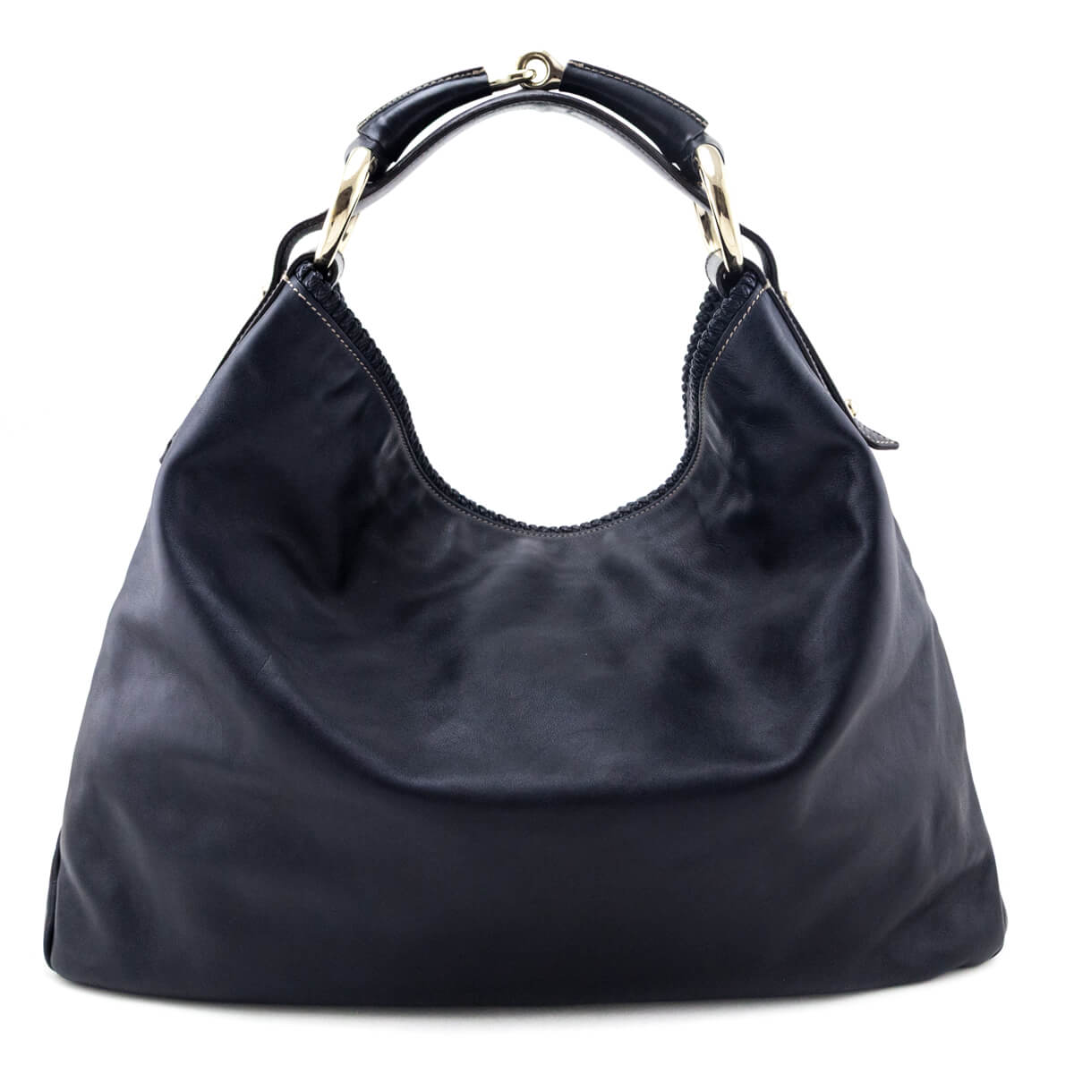 Kovancy Navy Horsebit Large Hobo