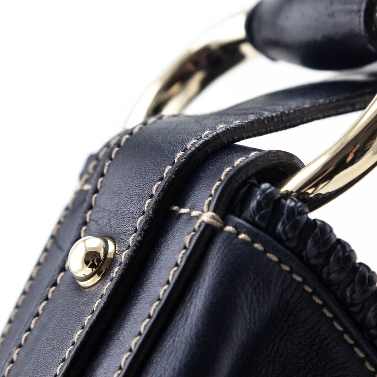 Kovancy Navy Horsebit Large Hobo