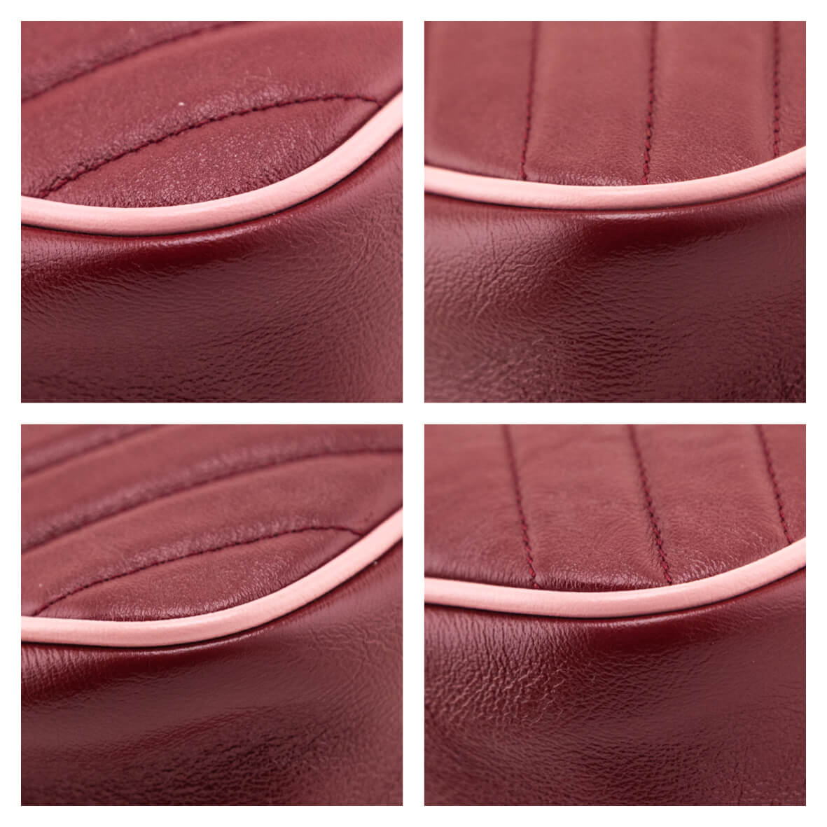 Kovancy New Cherry & Wild Rose Matelasse Diagonal Small Torchon GG Marmont Chain Shoulder Bag