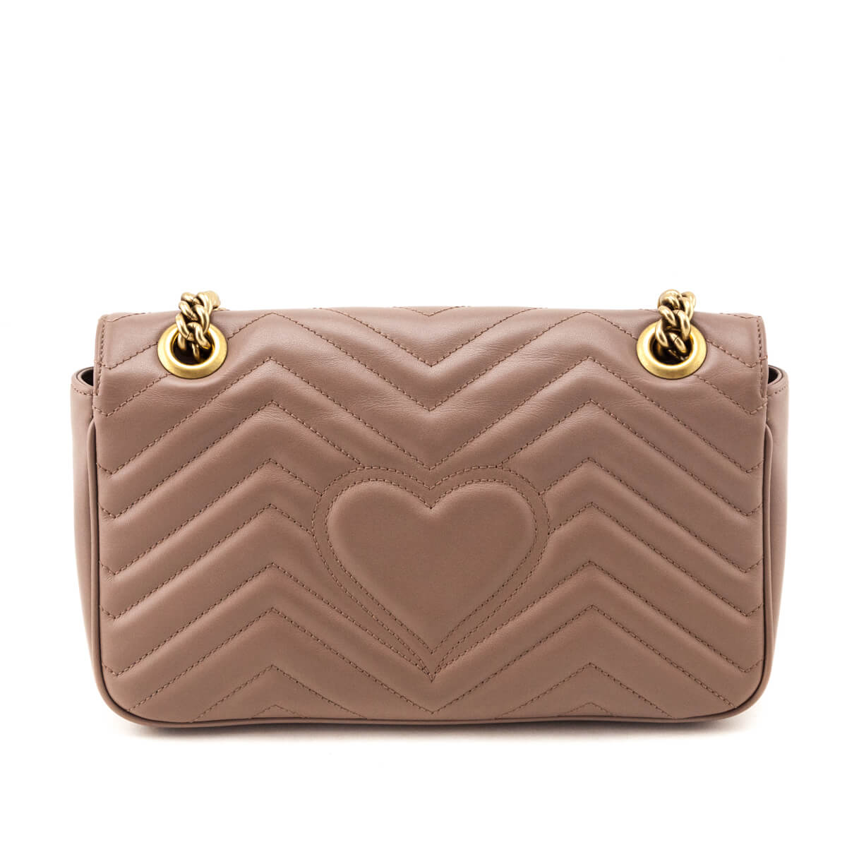 Kovancy Porcelain Rose Calfskin Matelasse Small GG Marmont Shoulder Bag