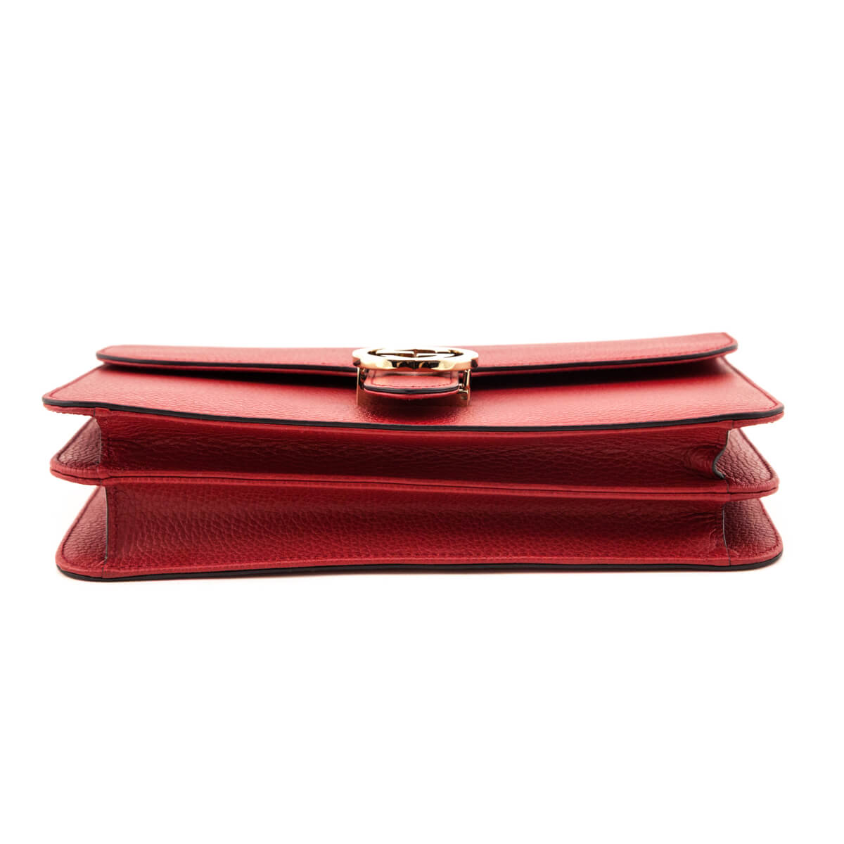 Kovancy Red Dollar Calfskin Interlocking G Shoulder Bag