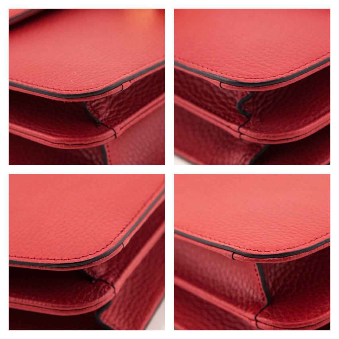 Kovancy Red Dollar Calfskin Interlocking G Shoulder Bag