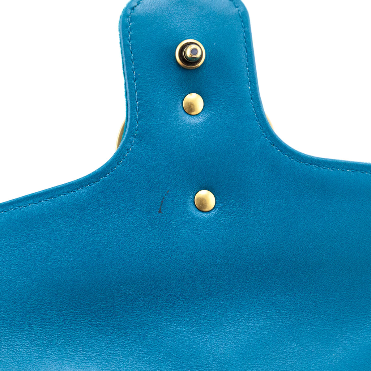 Kovancy Teal Velvet Matelasse Small GG Marmont Shoulder Bag