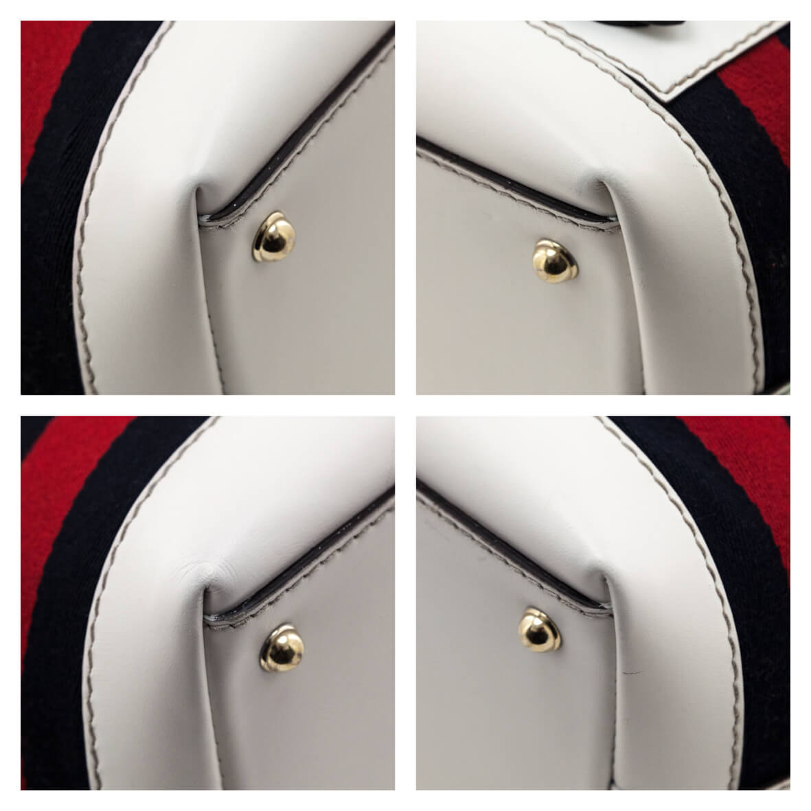 Kovancy White & Navy Monogram Web Tote
