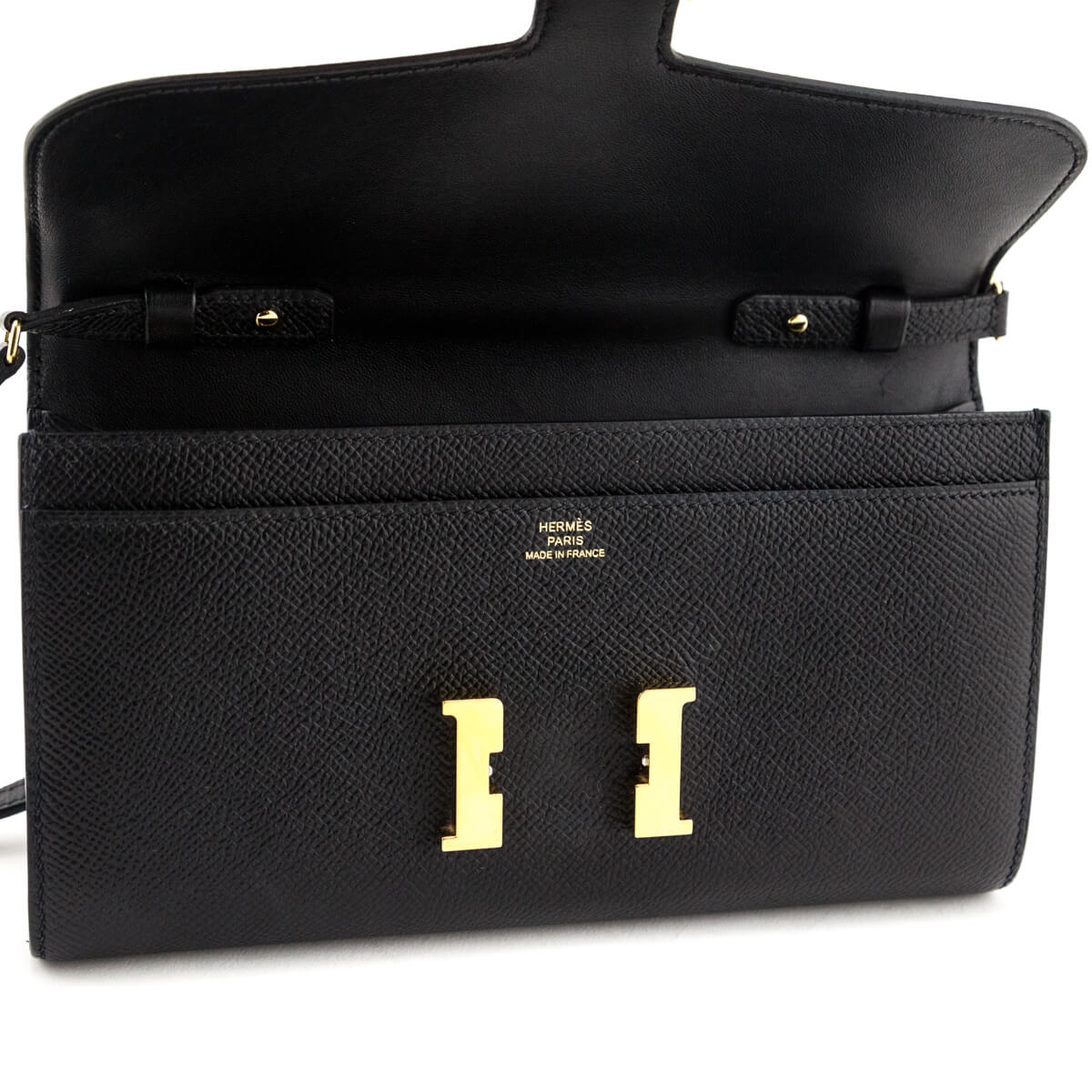 Kovancy Black Epsom Constance Long To Go Wallet