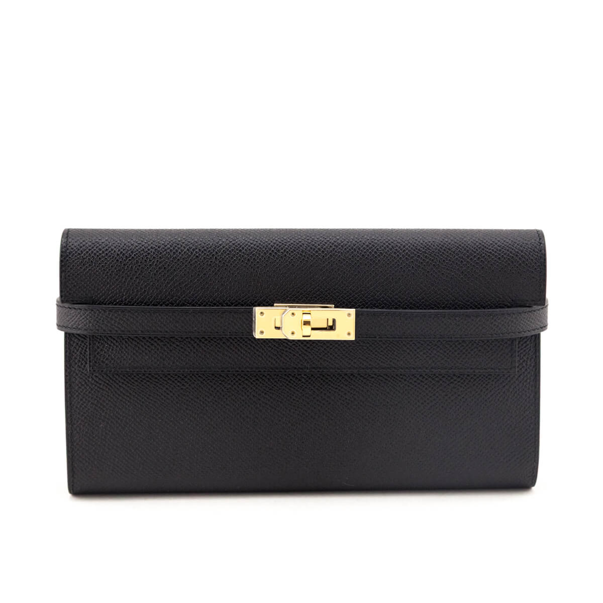 Kovancy Black Epsom Kelly Longue Wallet