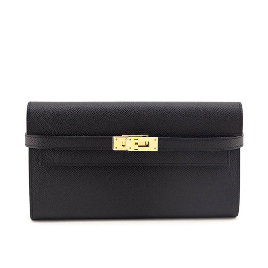 Kovancy Black Epsom Kelly Longue Wallet
