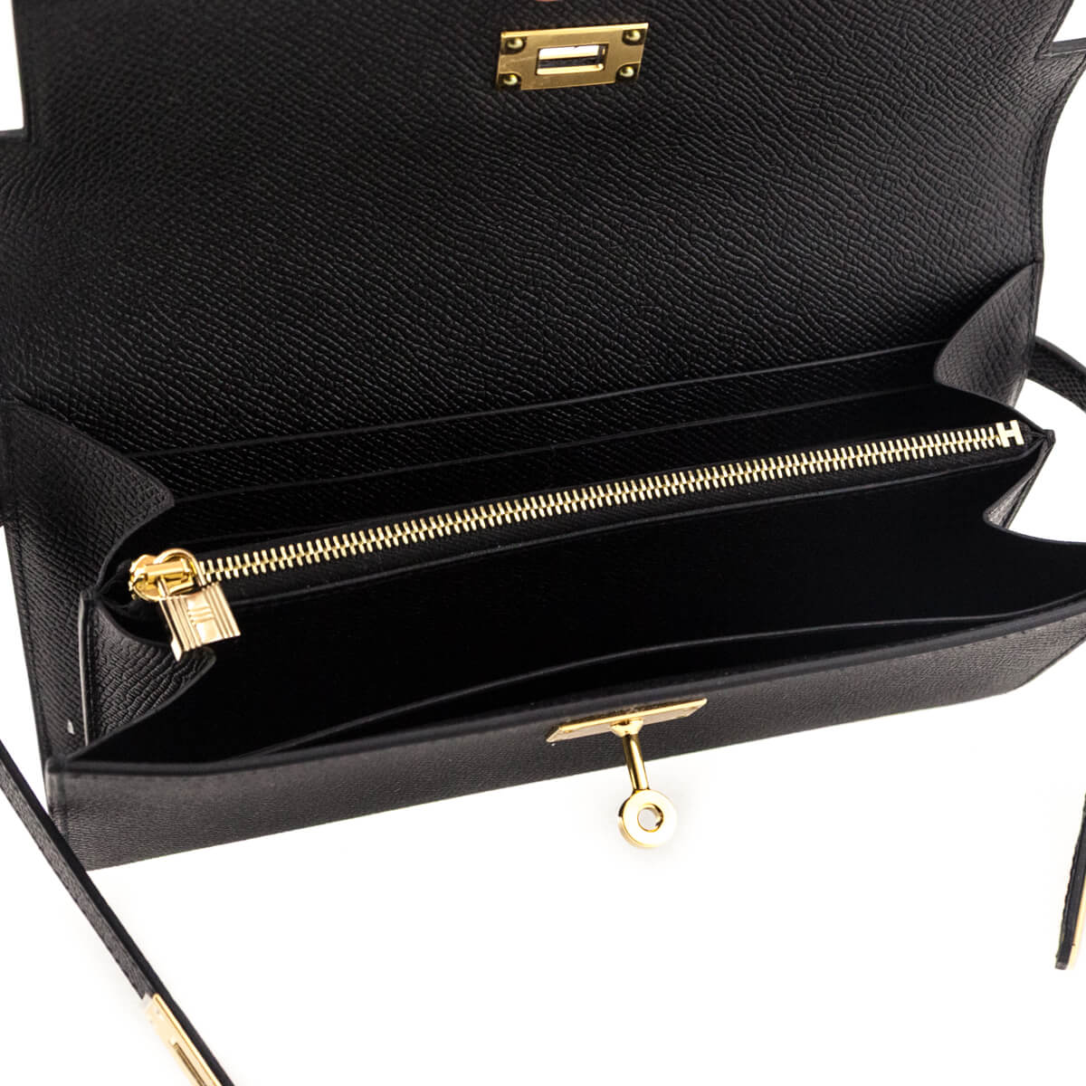 Kovancy Black Epsom Kelly Longue Wallet