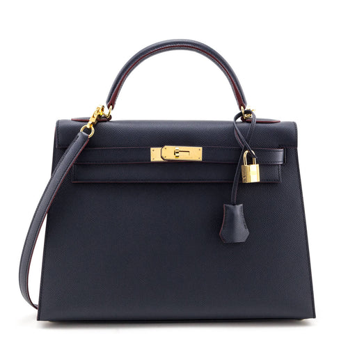 Kovancy Bleu Indigo Epsom Kelly Sellier II 32