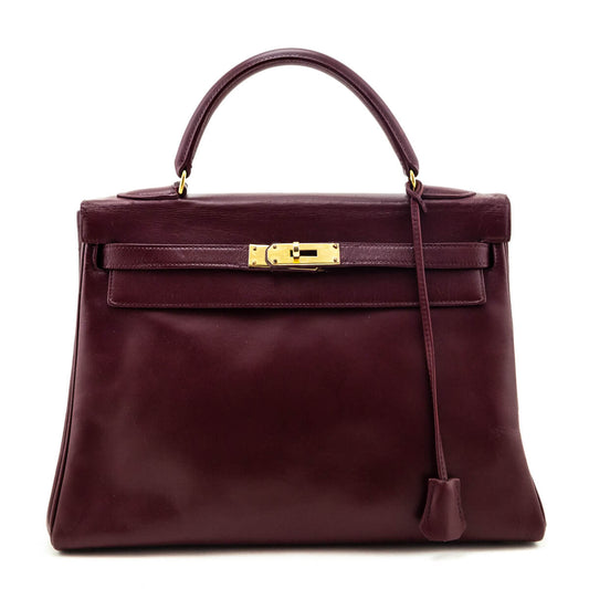 Kovancy Burgundy Box Vintage Kelly 32 Retourne