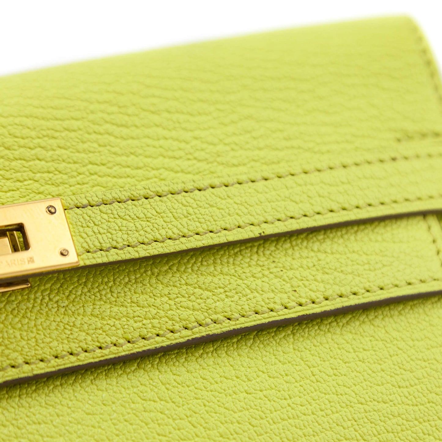 Kovancy Lime Chevre Mysore Kelly Longue Wallet