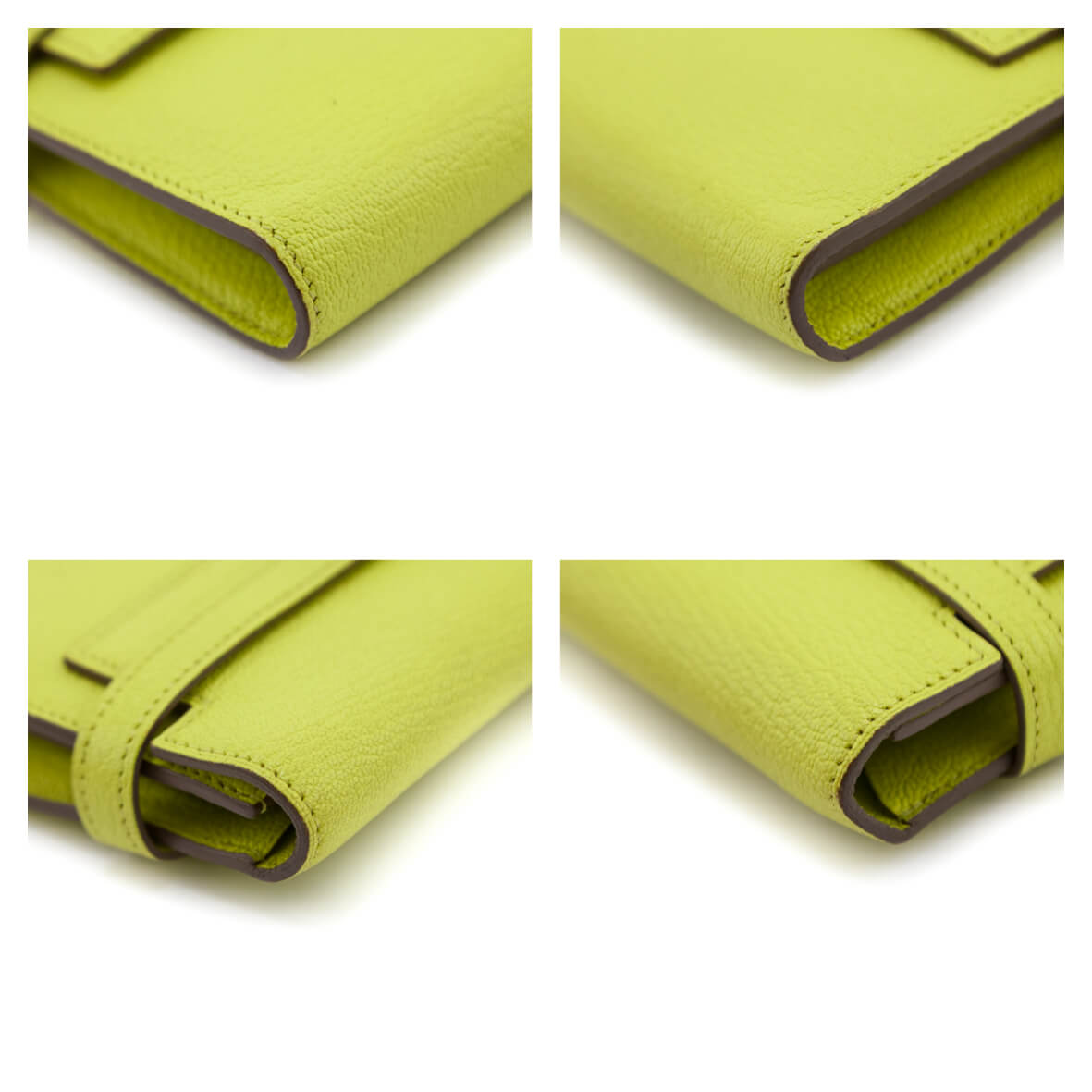 Kovancy Lime Chevre Mysore Kelly Longue Wallet