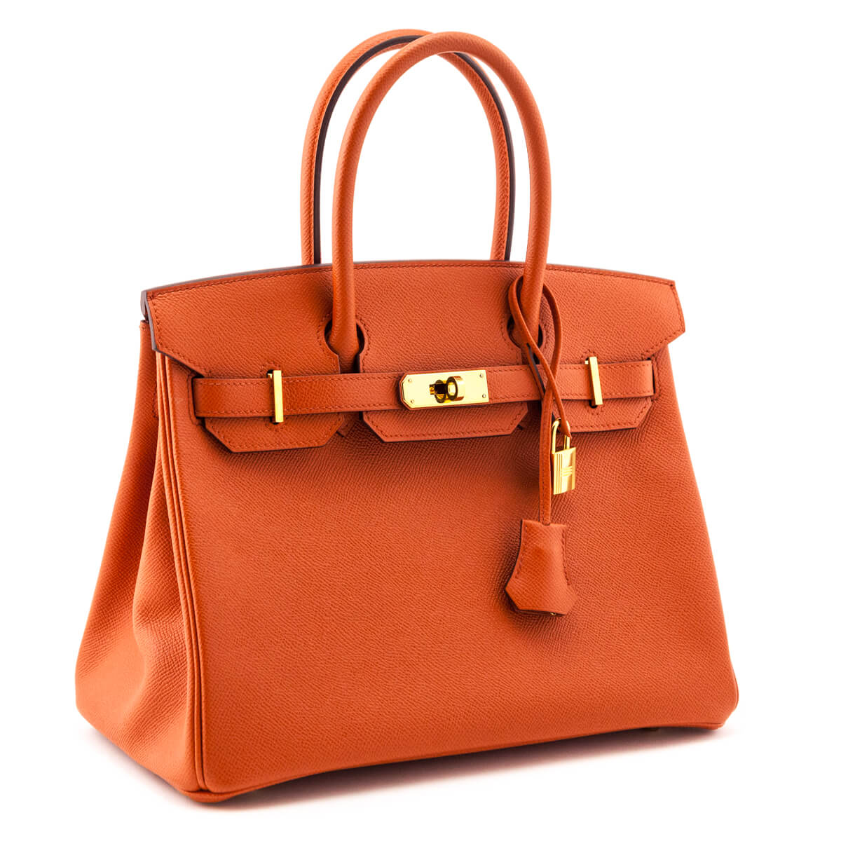 Kovancy Orange Terre Battue Epsom Birkin 30