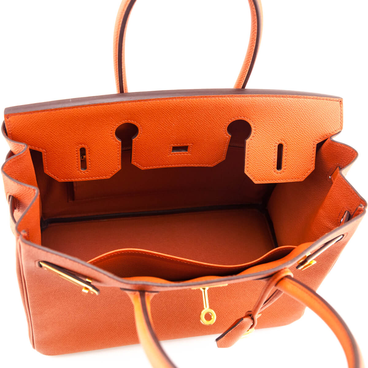 Kovancy Orange Terre Battue Epsom Birkin 30