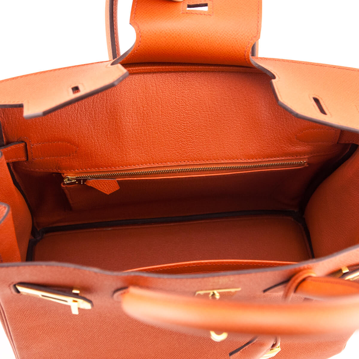 Kovancy Orange Terre Battue Epsom Birkin 30
