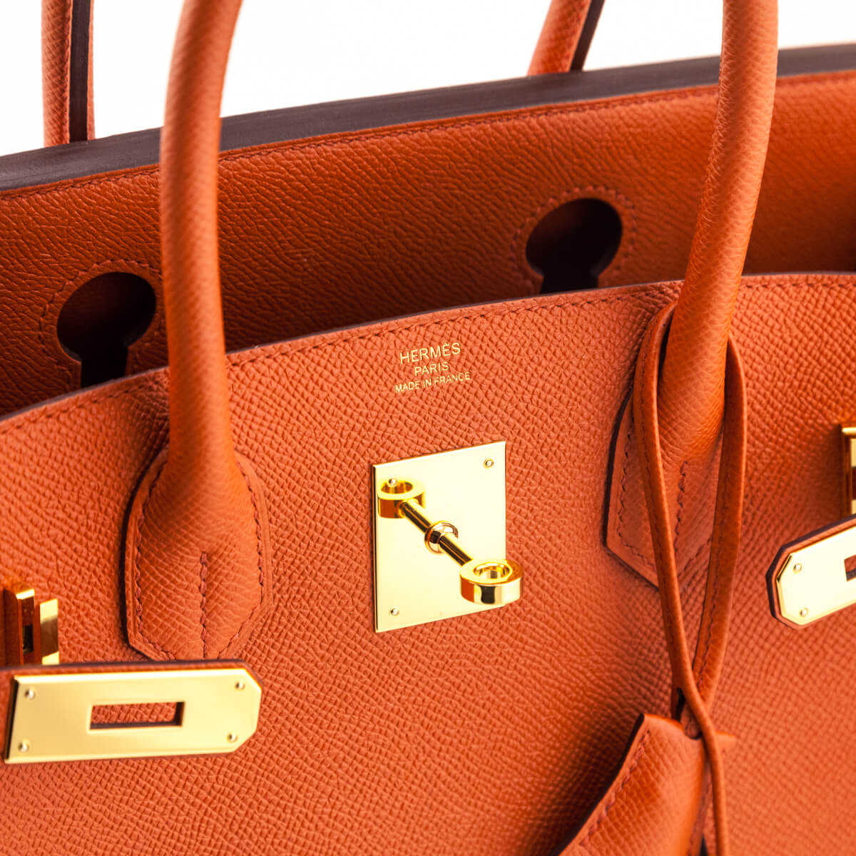 Kovancy Orange Terre Battue Epsom Birkin 30
