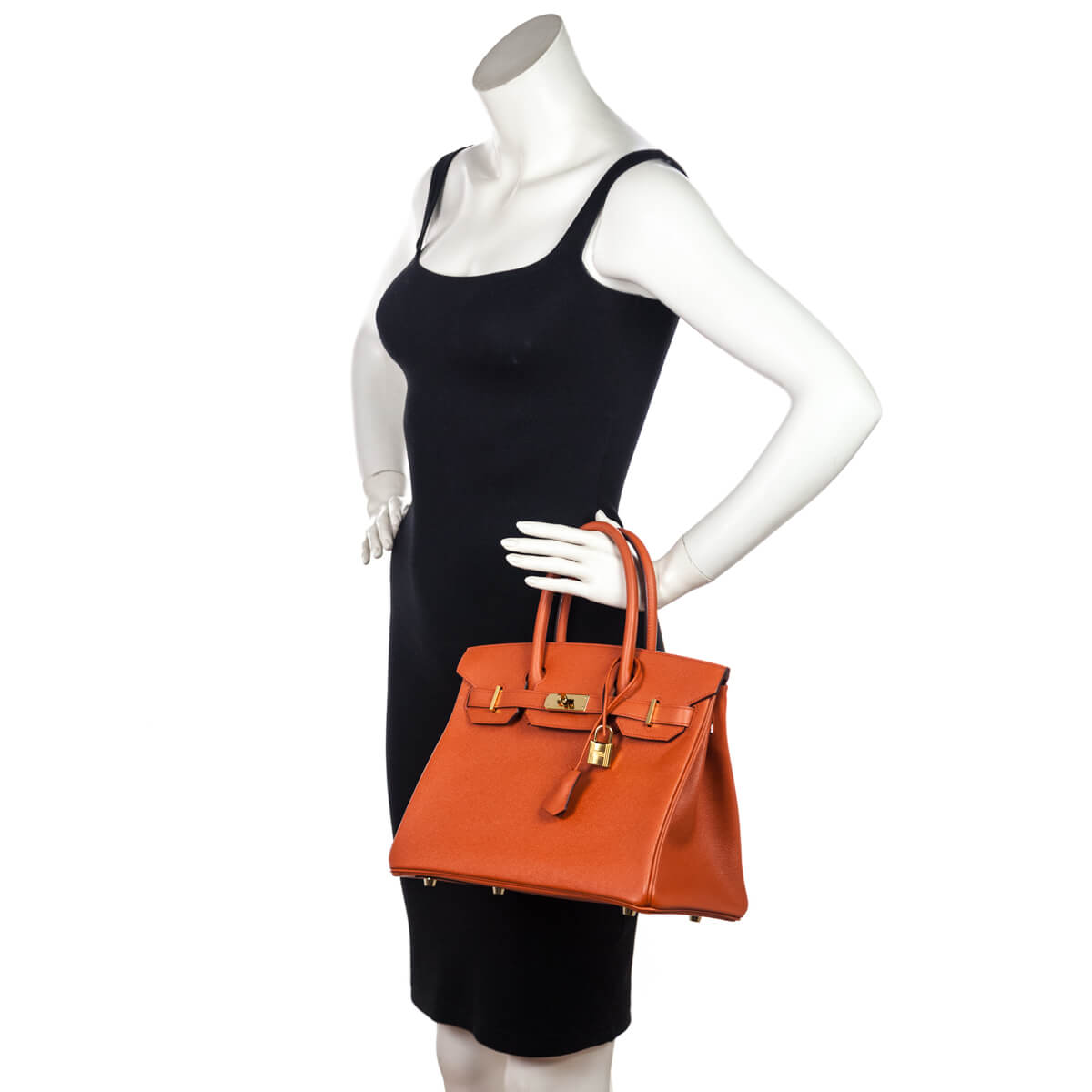 Kovancy Orange Terre Battue Epsom Birkin 30