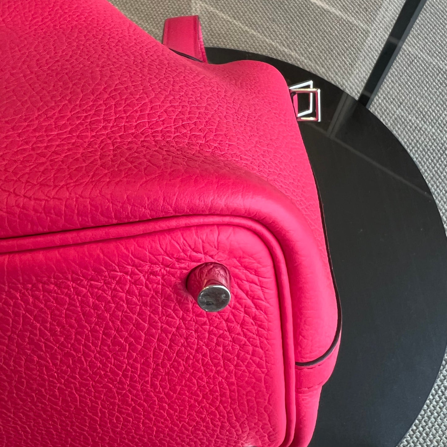 Hermès Picotin 18 Taurillon Clémence TC Leather Rose Vif Palladium Hardware