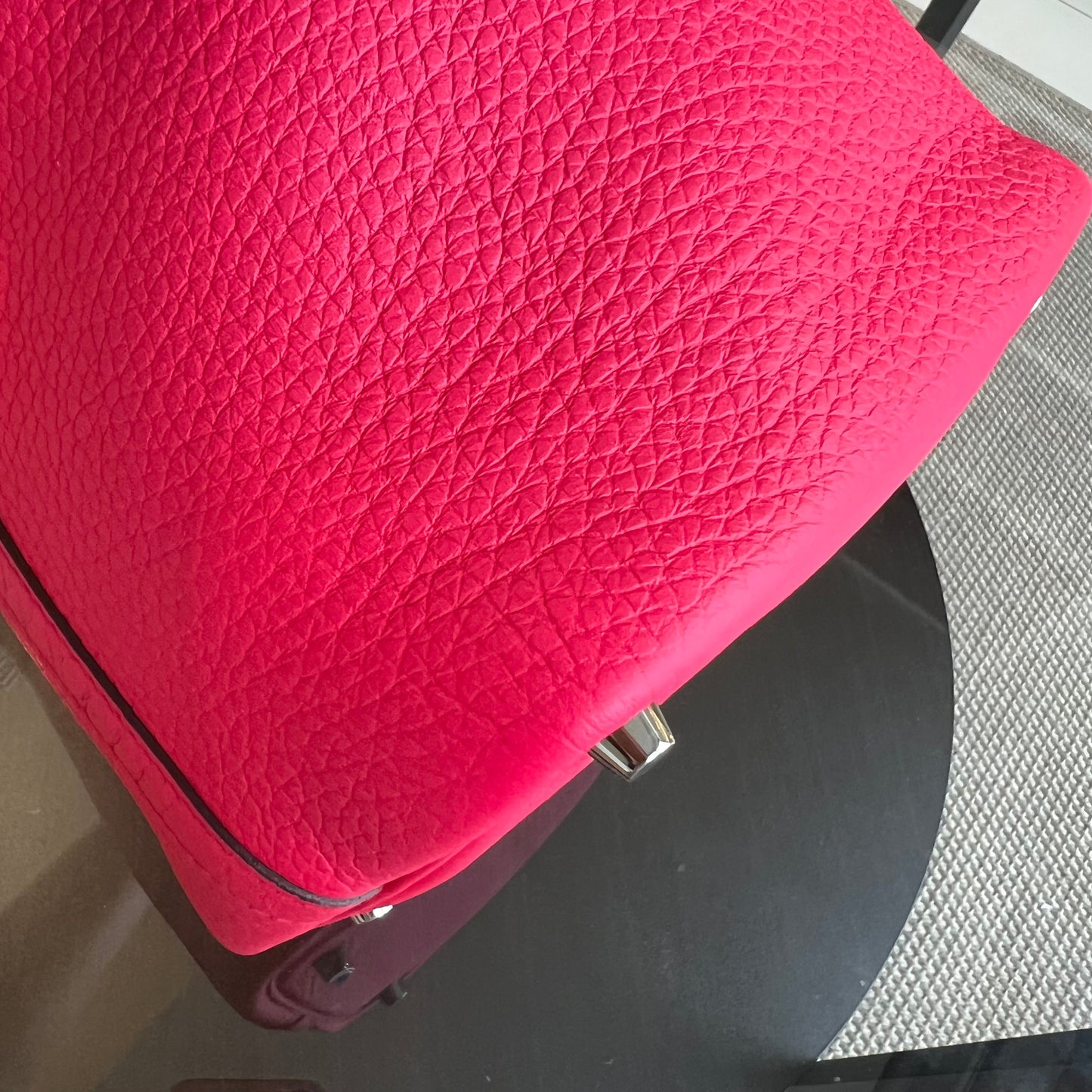 Hermès Picotin 18 Taurillon Clémence TC Leather Rose Vif Palladium Hardware