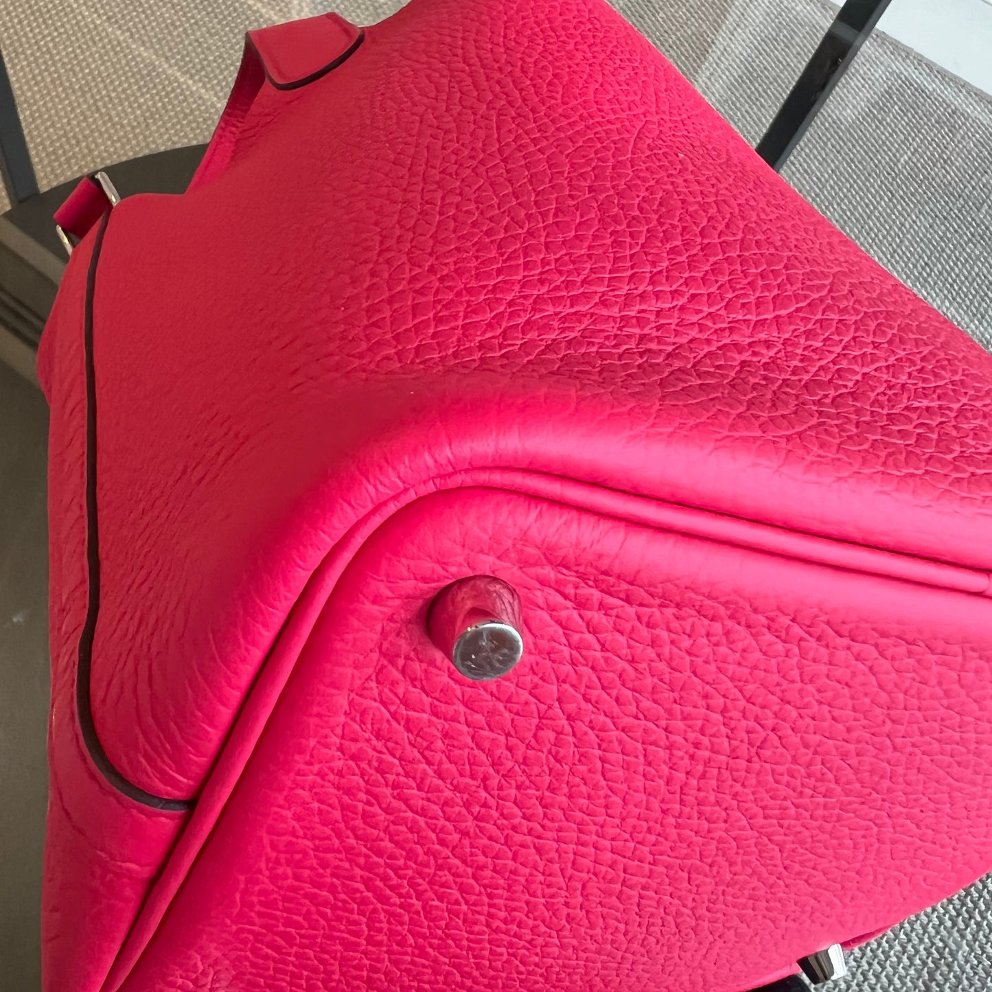 Hermès Picotin 18 Taurillon Clémence TC Leather Rose Vif Palladium Hardware