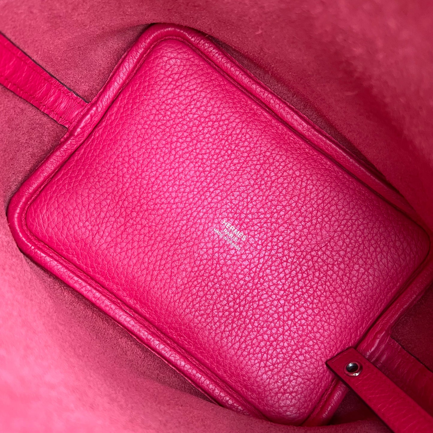 Hermès Picotin 18 Taurillon Clémence TC Leather Rose Vif Palladium Hardware