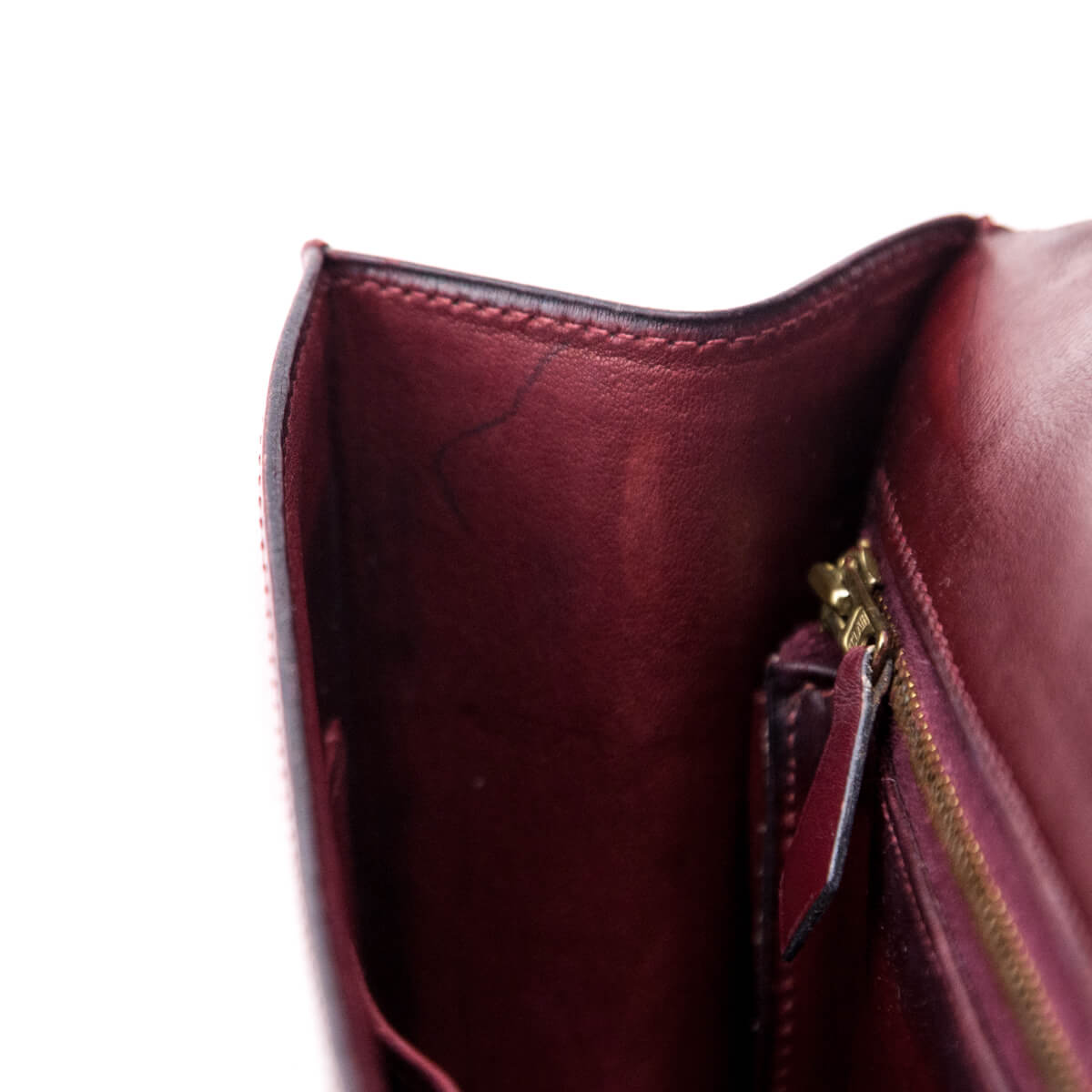 Hermès Red H Box Calf Vintage Constance 23