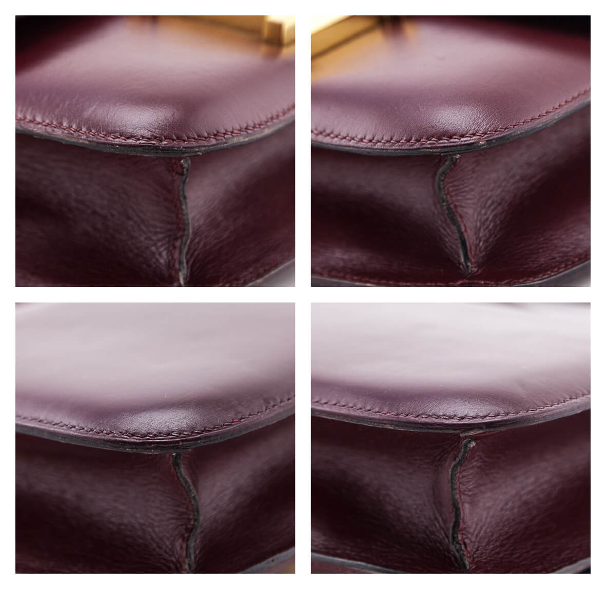 Hermès Red H Box Calf Vintage Constance 23