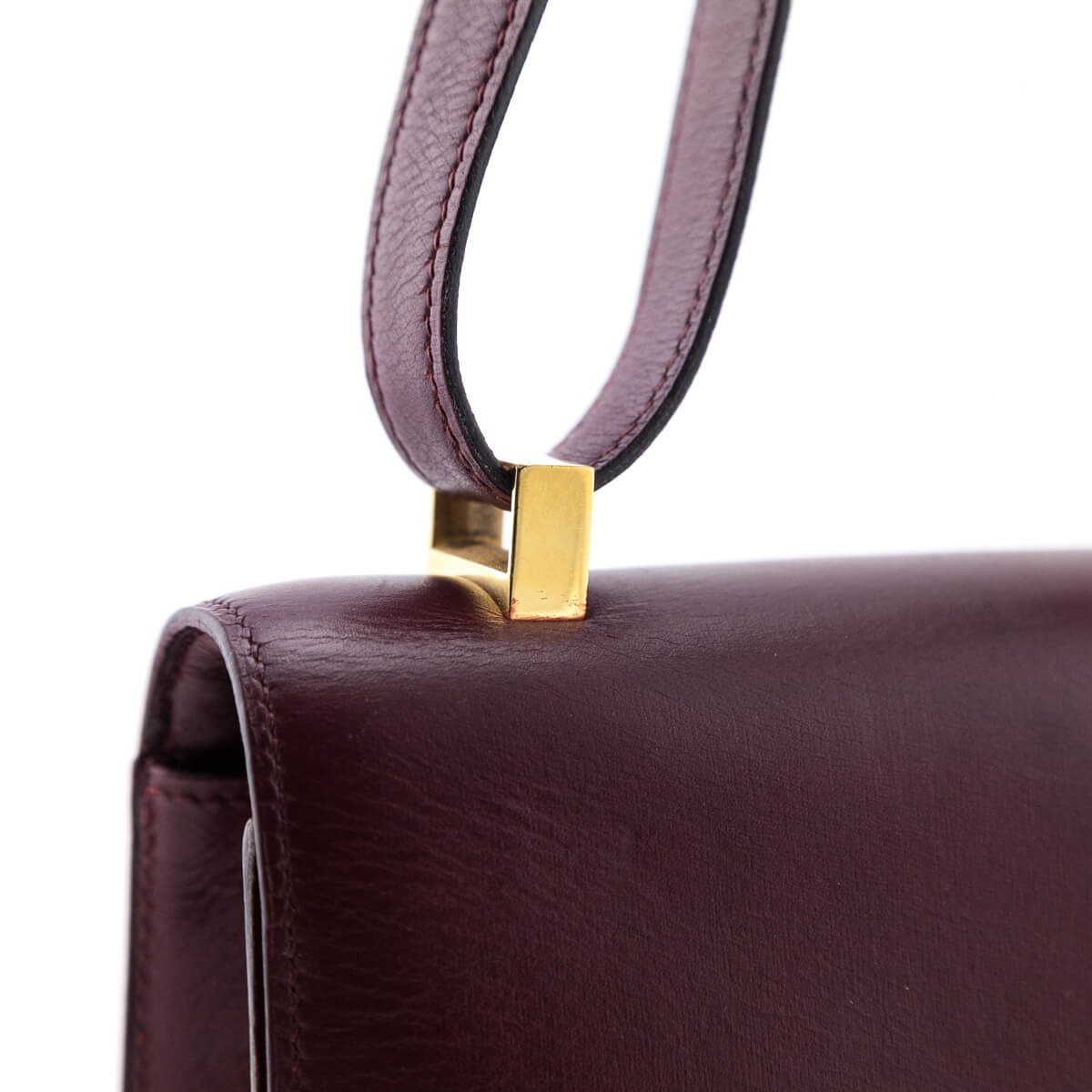 Hermès Red H Box Calf Vintage Constance 23