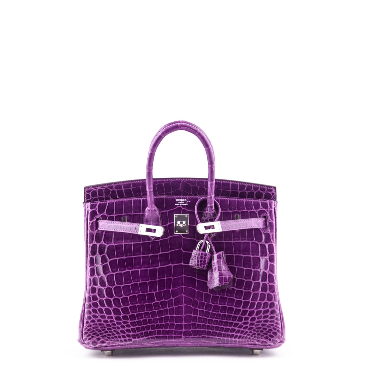 Kovancy Violet Niloticus Crocodile Birkin 25